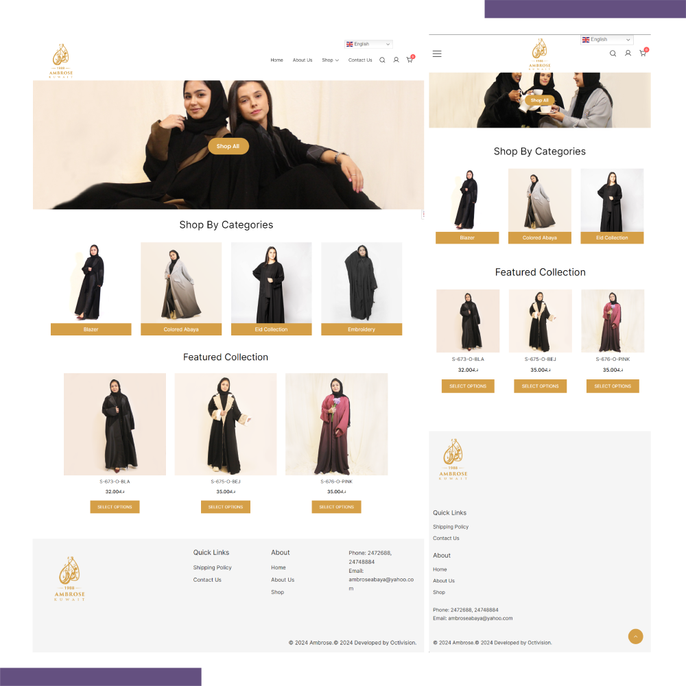 Ambrose Abayas E-Commerce